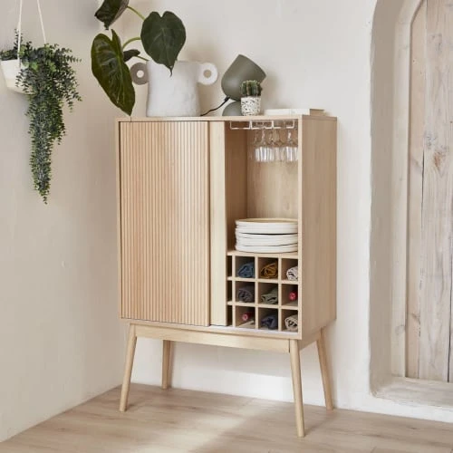 Alice's Garden Meuble Range-bouteilles Portes Coulissantes 4 Alice's Garden Meuble Range-bouteilles Portes Coulissantes – Image 2