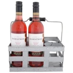 Esschert's Garden Panier à Bouteilles Zinc Vieilli