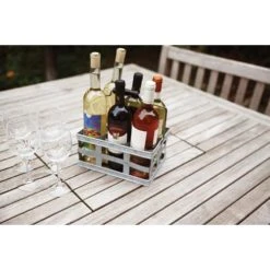 Esschert's Garden Panier à Bouteilles Zinc Vieilli -Maisons Du Monde Boutique panier a bouteilles zinc vieilli 3