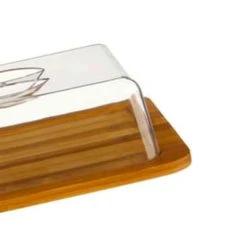 Five Simply Smart Petit Plateau Fromage Bambou Et Cloche Acrylique - 26x20x7.5cm -Maisons Du Monde Boutique petit plateau fromage bambou et cloche acrylique 26x20x7 5cm 2