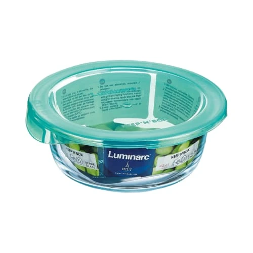 Luminarc Petite Boite De Conservation Ronde + Couvercle Lagoon 42cl 3 Luminarc Petite Boite De Conservation Ronde + Couvercle Lagoon 42cl