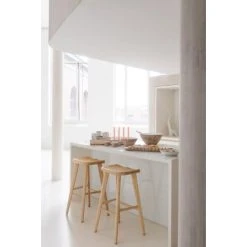 LANADECO Plat Rayures Bois De Manguier Blanc L66,5cm -Maisons Du Monde Boutique plat rayures bois de manguier blanc l66 5cm 2