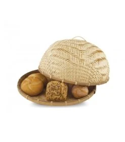Alternative view of Wadiga Plateau Rond + Cloche Alimentaire En Bambou