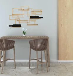 Dmora Porte-bouteille Mural En Métal Doré -Maisons Du Monde Boutique porte bouteille mural en metal dore 4
