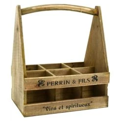Aubry Gaspard Porte-bouteilles En Bois Vieilli Perrin &amp, Fils