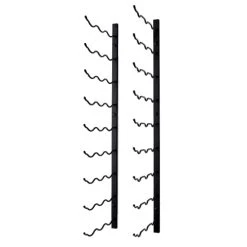 Mobili Rebecca Porte-bouteilles Mural Pour 27 Bouteilles En Métal Noir