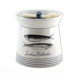 Faye Pot à Sel En Faïence Avec Cuillère En Bois