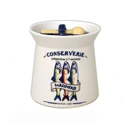 Faye Pot à Sel En Faïence Avec Cuillère En Bois