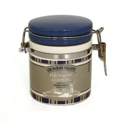 Faye Pot à Sel Hermétique En Faïence Avec Cuillère En Bois