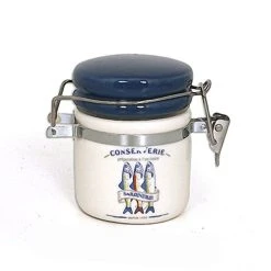 Faye Pot à Sel Hermétique En Faïence Avec Cuillère En Bois