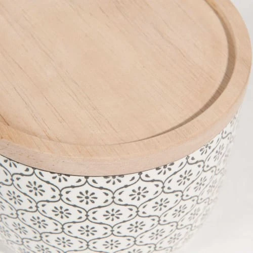 Maisons Du Monde Pot En Grès à Motifs Noirs Et Blancs 5 Maisons Du Monde Pot En Grès à Motifs Noirs Et Blancs – Image 3