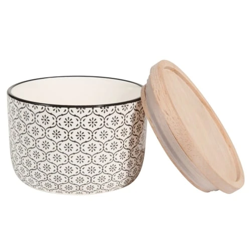 Maisons Du Monde Pot En Grès à Motifs Noirs Et Blancs 4 Maisons Du Monde Pot En Grès à Motifs Noirs Et Blancs – Image 2