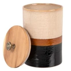 Maisons Du Monde Pot En Grès Et Bambou Beige, Marron Et Gris Anthracite -Maisons Du Monde Boutique pot en gres et bambou beige marron et gris anthracite 1000 1 20 208013 2