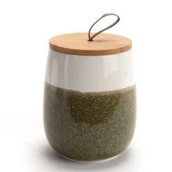 Amadeus Pot Hermétique En Grès Vert