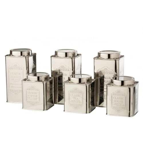 LANADECO Pots à Provision Acier Inoxydable Argent - Lot De 3 5 LANADECO Pots à Provision Acier Inoxydable Argent - Lot De 3 – Image 3
