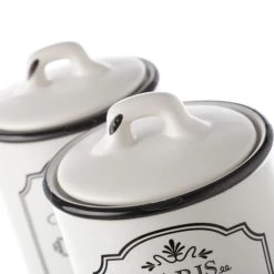 Wadiga Pots De Conservation En Céramique Blanche Café Et Thé - Lot De 2 -Maisons Du Monde Boutique pots de conservation en ceramique blanche cafe et the lot de 2 2