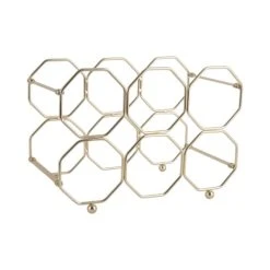 PRESENT TIME Range Bouteille Pliable Design Métal Honey L. 31 X H. 22 Cm Doré