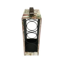 Mobili Rebecca Range Bouteilles à Poser 3 Bouteilles En Mdf Canvas Coloré -Maisons Du Monde Boutique range bouteilles a poser 3 bouteilles en mdf canvas colore 4