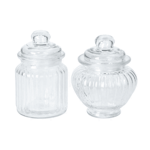 Wadiga Set De 2 Petites Bonbonnières En Verre Classiques 3 Wadiga Set De 2 Petites Bonbonnières En Verre Classiques