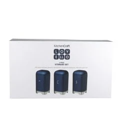 Lovello Set De 3 Boites à Thé, Café, Sucre En Acier Bleu Nuit -Maisons Du Monde Boutique set de 3 boites a the cafe sucre en acier bleu nuit 4