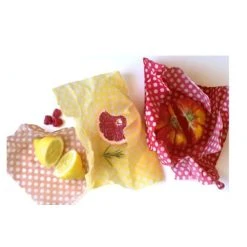 PEBBLY Set De 3 Feuilles D'emballage Alimentaire à La Cire D'abeille -Maisons Du Monde Boutique set de 3 feuilles d emballage alimentaire a la cire d abeille 2