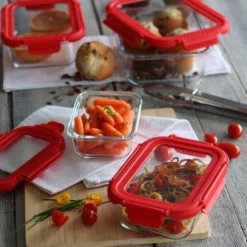 Menastyl Set De 8 Boîtes Hermétiques Rectangle En Verre Avec Couvercle -Maisons Du Monde Boutique set de 8 boites hermetiques rectangle en verre avec couvercle 3