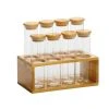 Wadiga Set De 8 Pots à épices En Verre Et Support En Bambou 18,5x10x16,5cm -Maisons Du Monde Boutique set de 8 pots a epices en verre et support en bambou 18 5x10x16 5cm