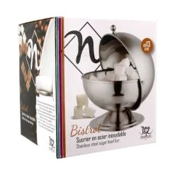 Novastyl Sucrier Boule En Acier Inoxydable D13cm -Maisons Du Monde Boutique sucrier boule en acier inoxydable d13cm 1