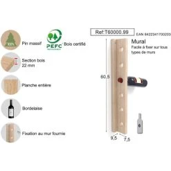 Astigarraga Support Bouteilles Mural En Bois 6 Bouteilles 8 Astigarraga Support Bouteilles Mural En Bois 6 Bouteilles -Maisons Du Monde Boutique support bouteilles mural en bois 6 bouteilles 2