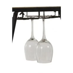 LANADECO Table Rangement Bouteilles Et Verres Métal Noir Et Bois -Maisons Du Monde Boutique table rangement bouteilles et verres metal noir et bois 5